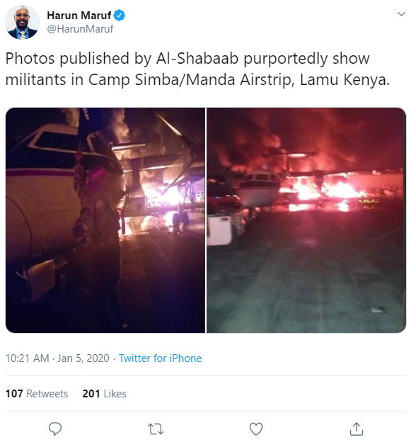 Twitter Pic [US Africa Base Terror Attack]